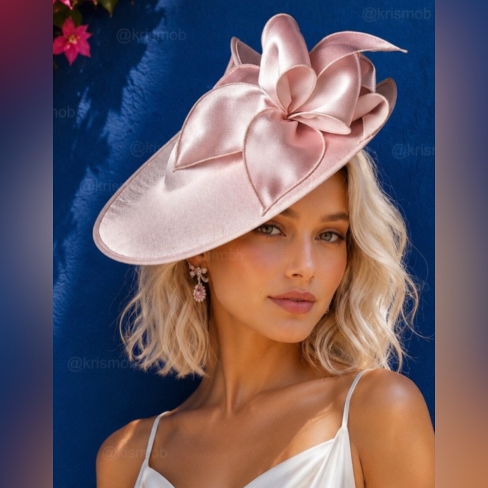 Pink Kentucky Derby & Oaks Fascinator Hat | Floral Bow Headpiece